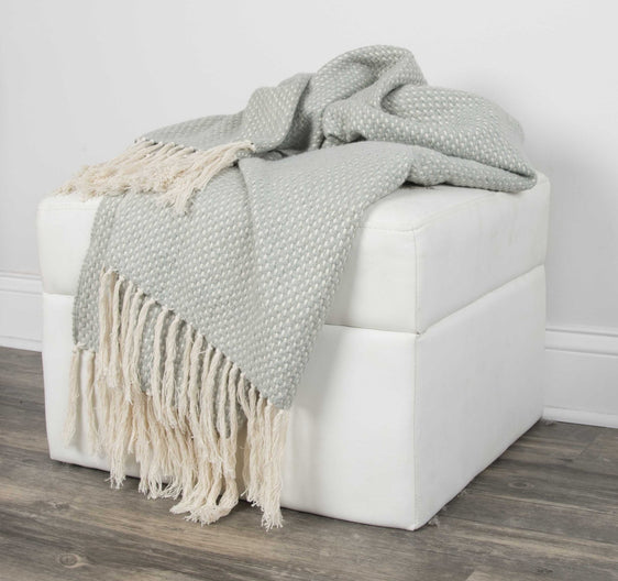 Woven Dotted 100% Cotton Throw - Throw Blankets