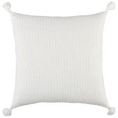 Woven Knife Edged Cotton Solid With Tonal Abstract Pattern Pillow Cover - Decorative Pillows