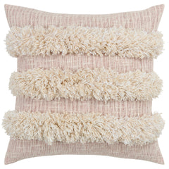 Woven Knife Edged Cotton Stripe Decorative Throw Pillow - Decorative Pillows