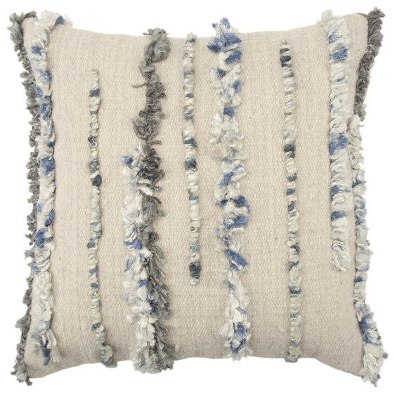 Woven Natural Cotton Stripe Pillow - Decorative Pillows