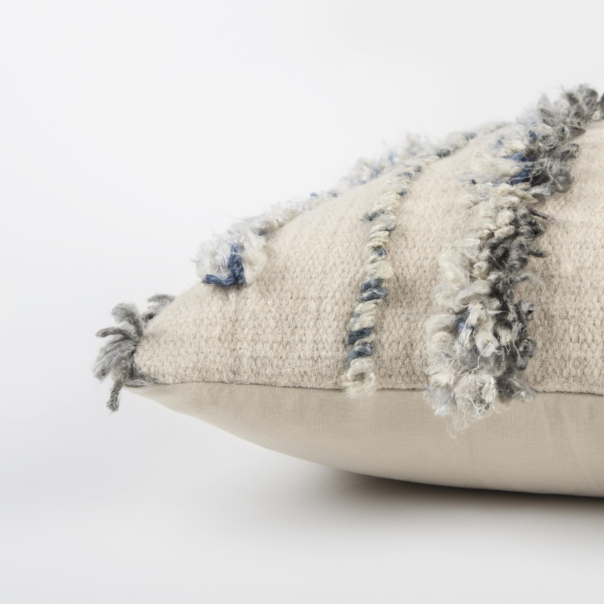 Woven Natural Cotton Stripe Pillow - Decorative Pillows