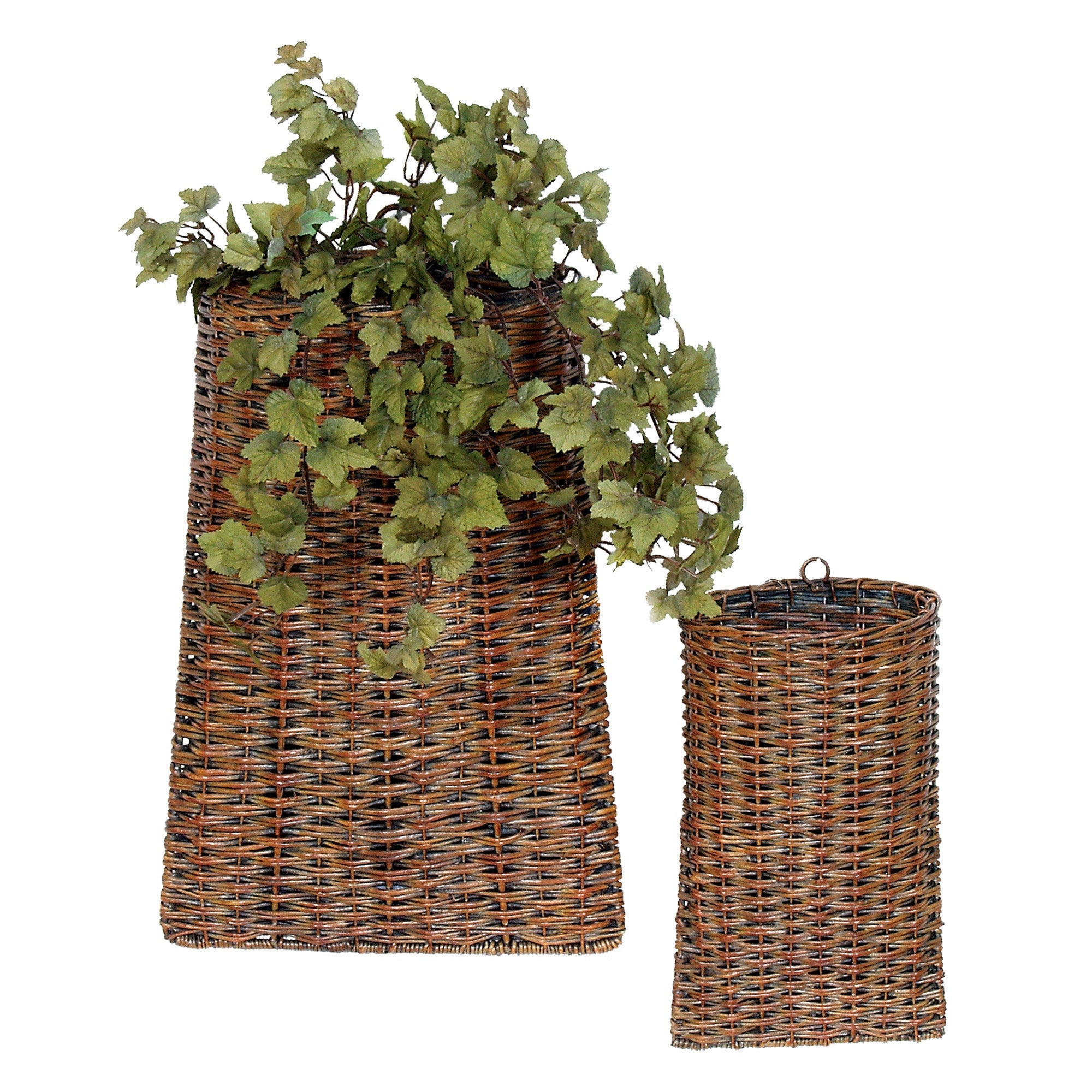 Woven Rattan Wall Basket (Set of 2) - Wall Décor