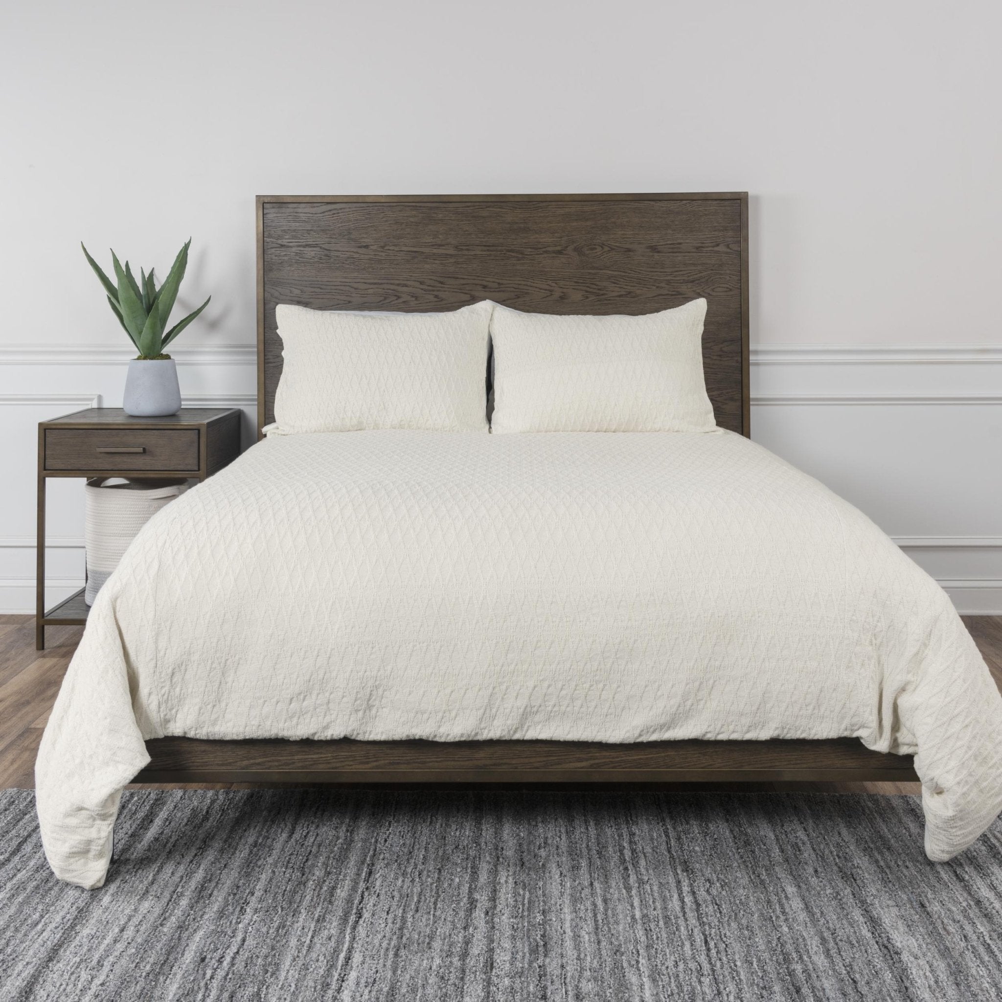 Woven Solid 100% Cotton Bedding - Bedding