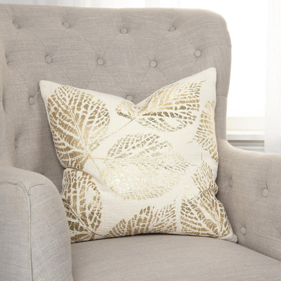 Woven-Textured-Cotton-Slub-Leaves-Decorative-Throw-Pillow-Decorative-Pillows