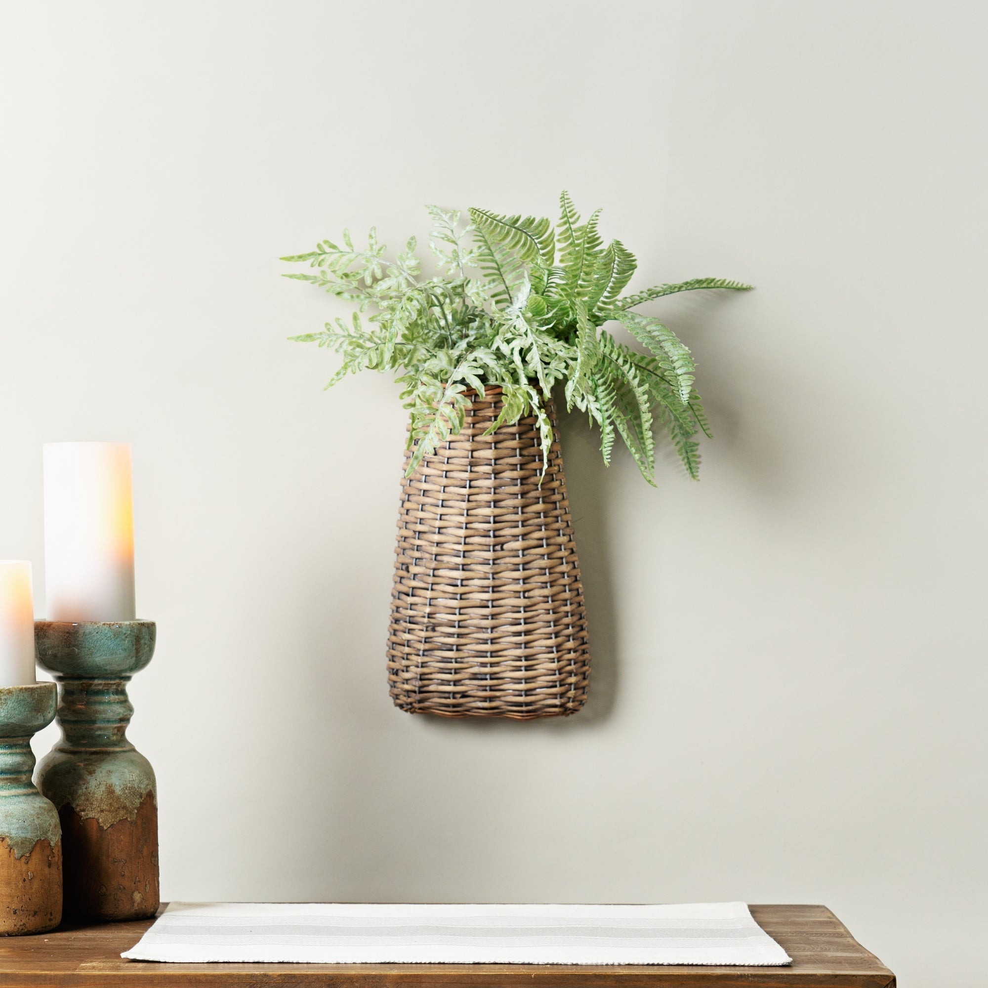 Woven Willow Wall Basket, Set of 6 - Wall Décor