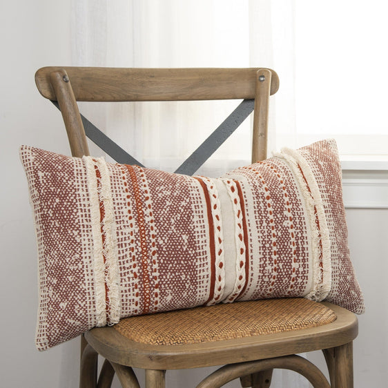 Woven-With-Applied-Embellishment-Textured-Cotton-Stripe-Decorative-Throw-Pillow-Decorative-Pillows