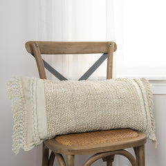 Woven Woven Cotton Solid Texture Pillow Cover - Decorative Pillows