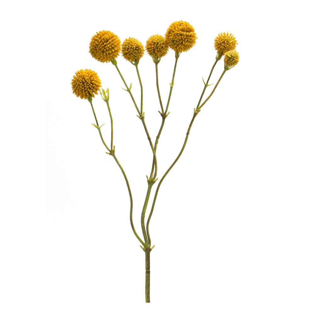 Yellow Pod Twig Spray, Set of 6 - Faux Florals