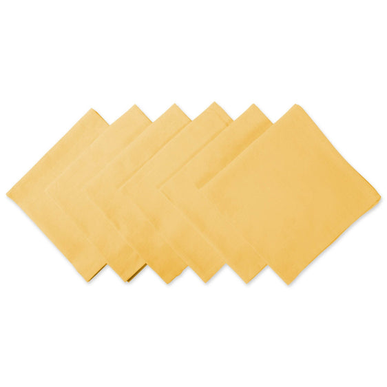 Yellow Solid Napkins, Set of 6 - Napkins
