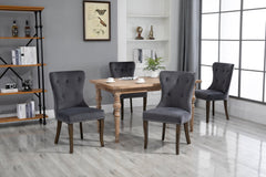 Zoe Armless Tufted Upholstered Dining Chairs, Set of 4 - Dining Chairs