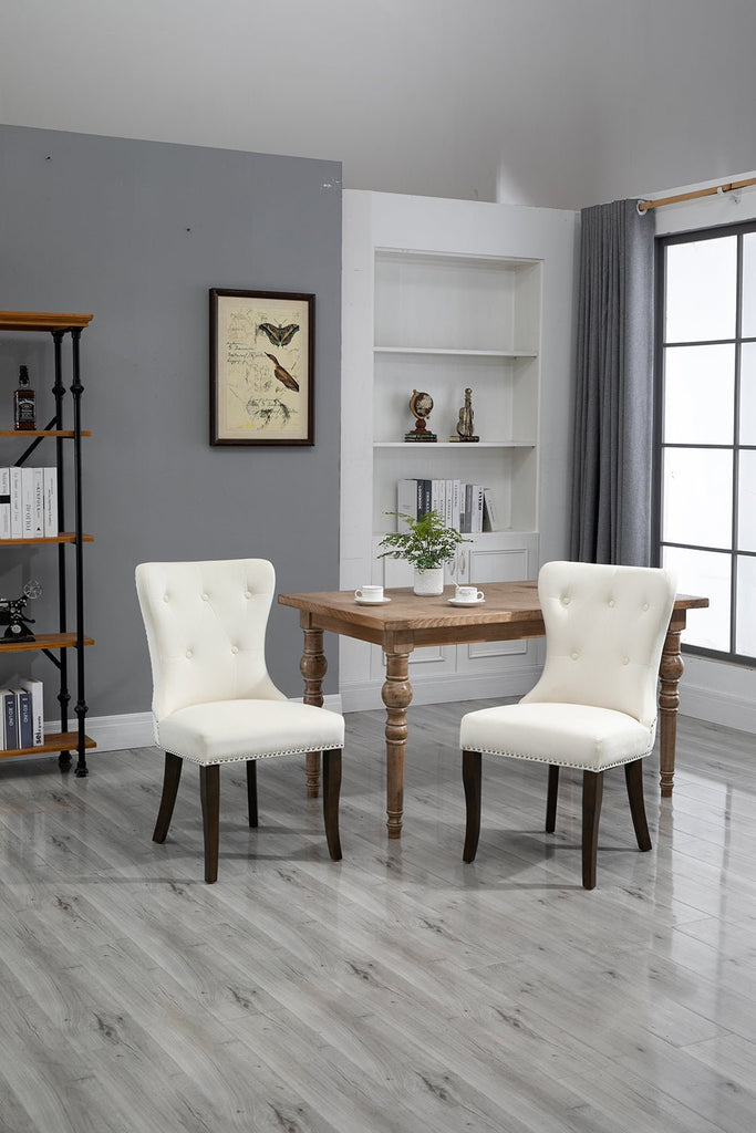 Zoe Armless Tufted Upholstered Dining Chairs, Set of 4 - Dining Chairs